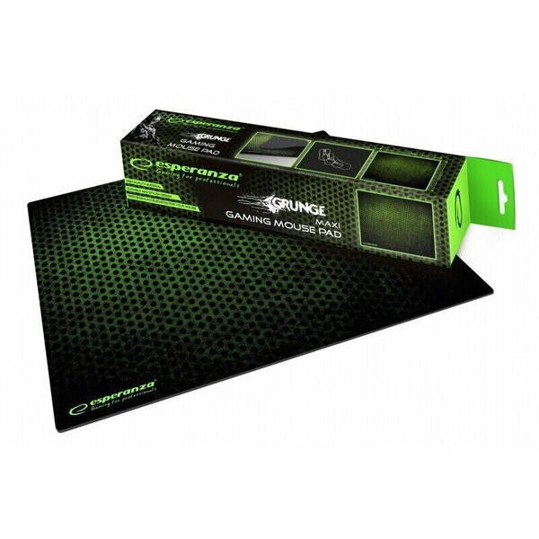 Mousepad gaming Grunge Esperanza EGP103G maxi Negru/Verde