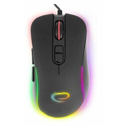 Mouse Optic Gaming Esperanza Hesperis EGM303 RGB 2400dpi 1.25m Usb-C Negru