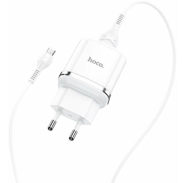 Incarcator Retea HOCO N3 Quick Charge 18W 1 X USB cablu MicroUSB Alb