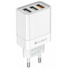 Incarcator retea Lamtech 1xUSB QC3.0 2xUSB 3A Alb