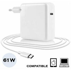 Incarcator retea Lamtech Type-C 3.1 61W 20.3V 3A Cablu 2m Alb