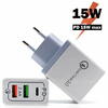 Incarcator retea Lamtech 15W PD QC3.02xUSB 1xUSB Type-C Alb