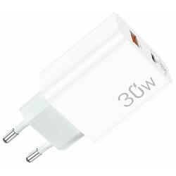 Incarcator retea Lamtech QC3.0 PD 30W 1xUSB 1xUSB Type-C Alb