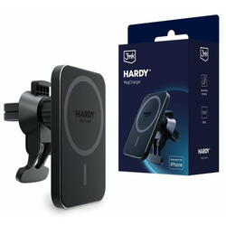 Incarcator Auto Wireless 3mk Hardy MagCharger Air Vent Quick Charge 15W Negru