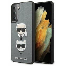 Husa de protectie Karl Lagerfeld Karl Lagerfeld Saffiano K&C pentru Samsung Galaxy S21 Plus Silver