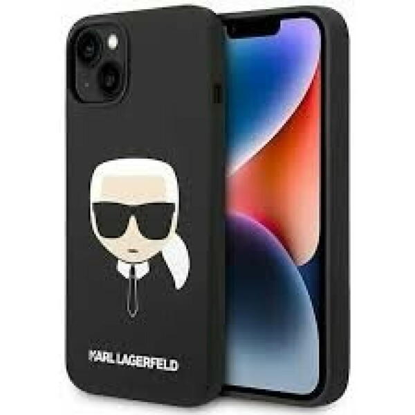 Husa de protectie Karl Lagerfeld Liquid Silicone Karl Head MagSafe Compatible pentru iPhone 14 Plus Negru