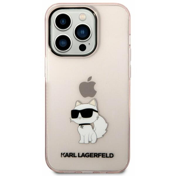 Husa de protectie Karl Lagerfeld IML Choupette NFT pentru iPhone 14 Pro Max Roz