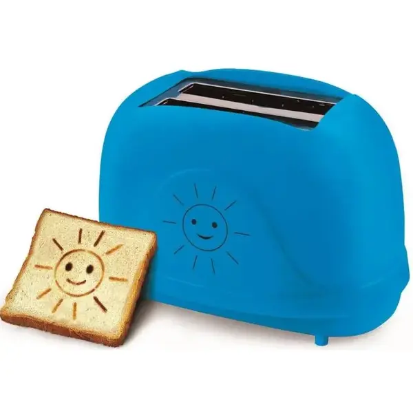 Prajitor de paine Esperanza Smiley EKT003B 2 imagini toast 750W 3 in 1 Albastru