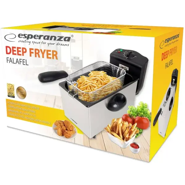 Friteuza Esperanza Falafel EKG010 3l 2000W Inox