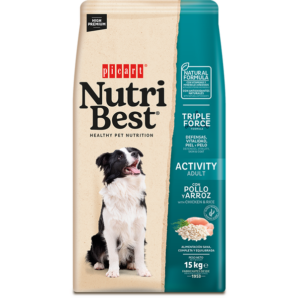 NUTRBEST NutriBest Adult Dog Activity Pui și Orez, 15 kg