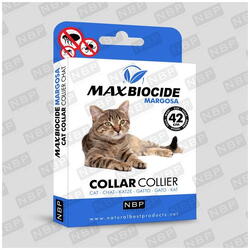 NATURAL BEST Zgarda antiparazitara pentru pisici, Max Biocide Margosa, 42 CM