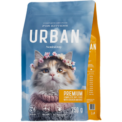 Hrana uscata pentru pisici, Urban, Premium, Pui si Orez, 750g