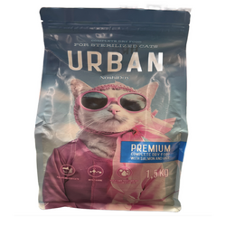 URBAN CAT Hrana Uscata Pisici Sterilizate Urban Premium Somon Si Orez 1.5Kg