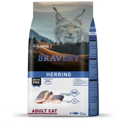 Hrana Uscata Pisici, Bravery Adult Cat, Hering, 2 kg