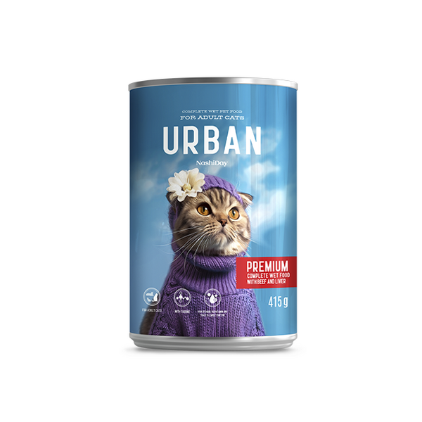 URBAN CAT Conserva Pisici Urban Premium Vita si Ficat 415 G
