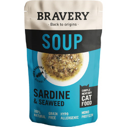 Bravery Cat Soup Sardina si Alge Marine 40 g