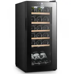 Vitrina pentru vinuri Samus SRV55LMC (18), 5 Rafturi, 50 L, Afisaj Electronic, Negru