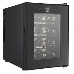 Racitor termoelectric (pentru vinuri) Samus SRV37CR12, 12 sticle, 33 l, Clasa E, Iluminare LED, 3 rafturi cromate, Control tactil, Negru