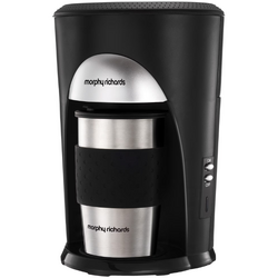 Cafetiera Morphy Richards Coffee On The Go, 0.3l, Cana termica de calatorie, Oprire automata, Negru/Cupru