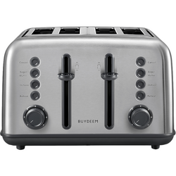 Prajitor de paine BUYDEEM DT640E-SS/EU, 1800 W, 4 felii, 7 trepte rumenire, 5 functii, Inox