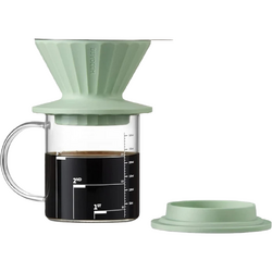 Filtru de cafea BUYDEEM CD1024-CG, 350 ml, Verde/Transparent