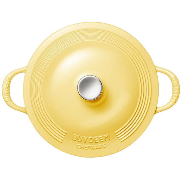 Tigaie cu capac BUYDEEM CP581-MY, 3.3 l, Fonta, Galben