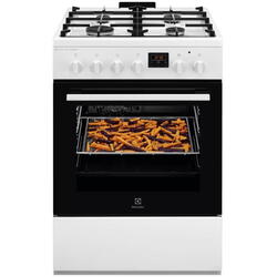 Aragaz mixt Electrolux LKK660220W, 4 arzatoare , Aprindere integrata, Cuptor electric, Plus Steam, AirFry, Timer, Grill electric, Clasa A, 60 cm, Alb