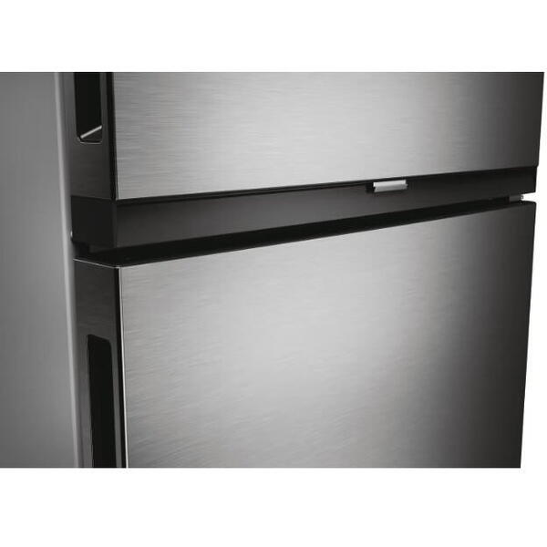 Combina frigorifica Candy ECN2CQTEX186, No Frost, 355 l, H 185 cm, Clasa E, Wi-Fi, inox
