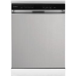 Masina de spalat vase Samus SDBX614.8, 14 seturi, 8 Programe, Latime 60 cm, Clasa energetica D, Afisaj electronic, Inox/Negru