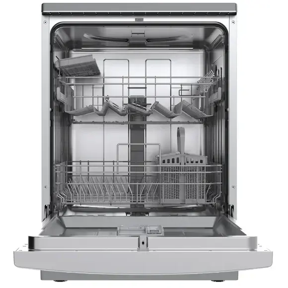 Masina de spalat vase Samus SDSB612.6, 12 seturi, 6 Programe, Latime 60 cm, Clasa energetica E, Control electronic leduri, Argintiu