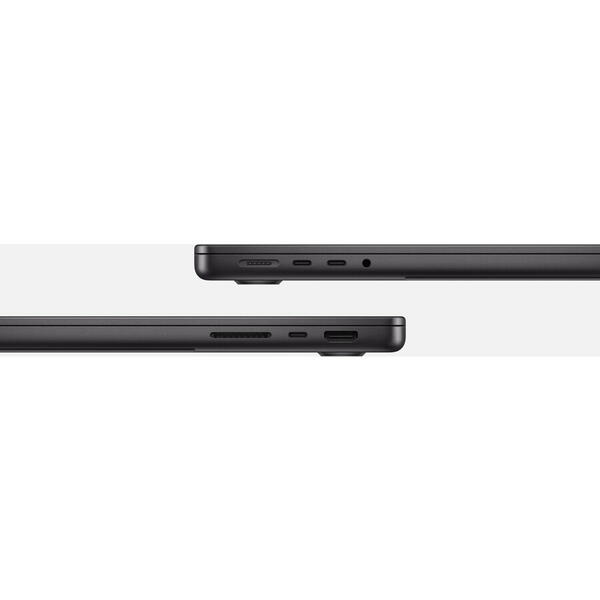 Notebook Laptop Apple MacBook Pro 14" cu procesor Apple M4 Max, 14 nuclee CPU si 32 nuclee GPU, 36GB RAM, 1TB SSD, Space Black, Tastatura Internationala, Manual RO