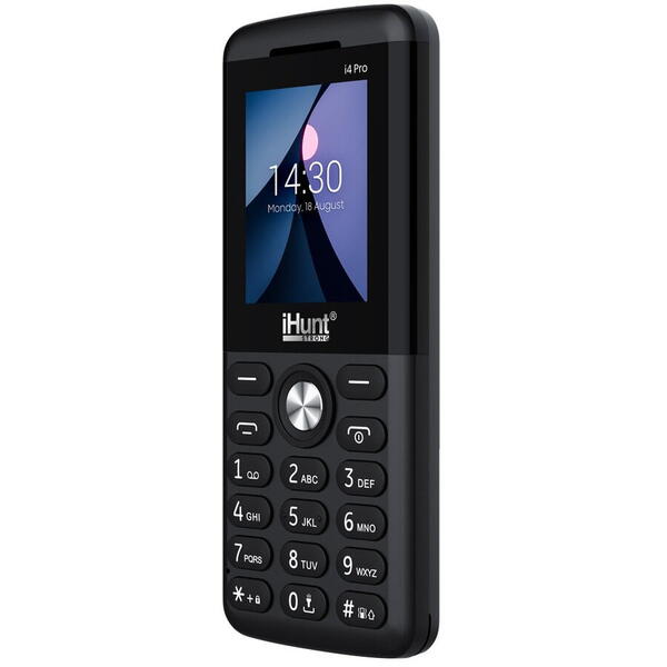Telefon mobil iHunt i4 PRO, Dual SIM, 2G, Bluetooth, Camera Foto, Radio FM fara cablu, Lanterna, Difuzor puternic 3-in-1, USB-C, Black