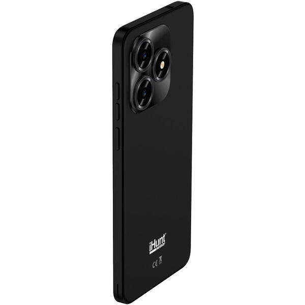 Telefon mobil iHunt S25 Ultra, Dual SIM, 4G, 8GB (4+4) RAM, 128GB, Octa-Core, 5150mAh, Android 15, Black
