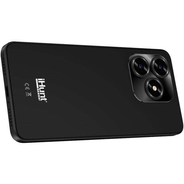 Telefon mobil iHunt S25 Ultra, Dual SIM, 4G, 8GB (4+4) RAM, 128GB, Octa-Core, 5150mAh, Android 15, Black