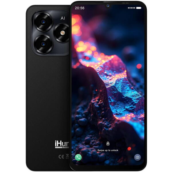 Telefon mobil iHunt S25 Ultra, Dual SIM, 4G, 8GB (4+4) RAM, 128GB, Octa-Core, 5150mAh, Android 15, Black