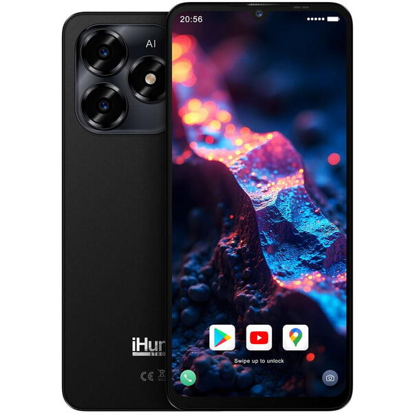 Telefon mobil iHunt S25 Ultra, Dual SIM, 4G, 8GB (4+4) RAM, 128GB, Octa-Core, 5150mAh, Android 15, Black