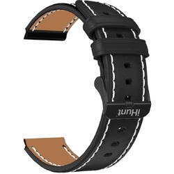 Curea din Piele, iHunt Watch 13 Titan, Neagra cu interior maro
