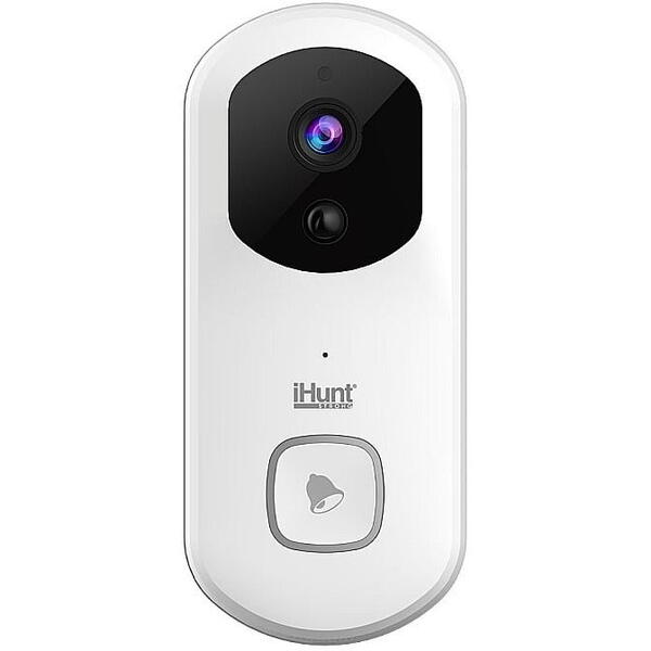 Sonerie inteligenta iHunt Smart Doorbell, WIFI, 1080P H.264, vizualizare pe Smartphone prin iHunt Home APP, Alb