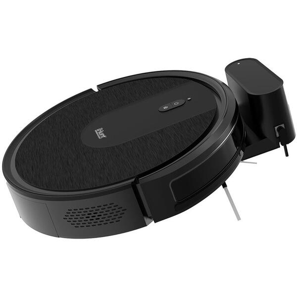 Robot aspirare iHunt Bro Robo Clean V3, Wi-Fi, Aplicatie, Curatare Umeda si Uscata, 2700PA, Multisuprafete, 3-in-1, Rezervor Apa, Silentios, Filtre HEPA, Statie incarcare, Black