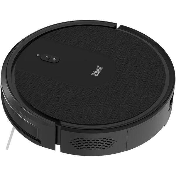Robot aspirare iHunt Bro Robo Clean V3, Wi-Fi, Aplicatie, Curatare Umeda si Uscata, 2700PA, Multisuprafete, 3-in-1, Rezervor Apa, Silentios, Filtre HEPA, Statie incarcare, Black