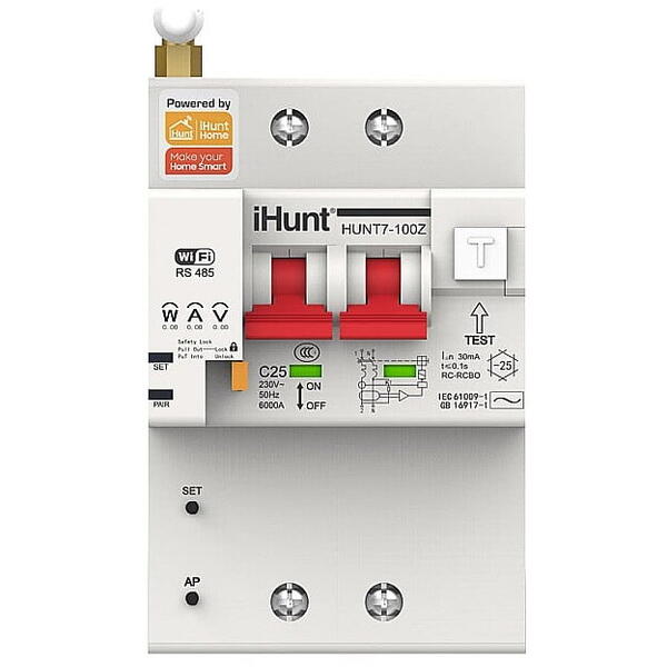Siguranta automata inteligenta cu contorizare iHunt Home WIFI Smart Metering Leakage Circuit Breaker 2P 16A