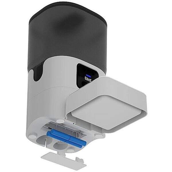 Hranitor automat pentru animale de companie iHunt Smart Pet Feeder 6L Cam, Programabil, Two-Way Talk, Multifunctional, Aplicatie iHuntHome, Contol Portii, Alimentare Dubla 6L, Alb