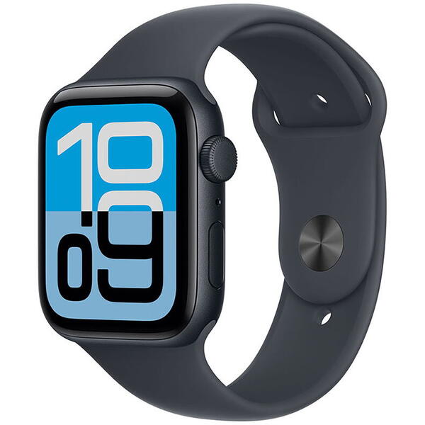Apple Watch SE (2025), GPS + Cellular, Carcasa Midnight Aluminium 40mm, Midnight Sport Band - M/L