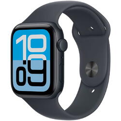 Apple Watch SE (2025), GPS + Cellular, Carcasa Midnight Aluminium 44mm, Midnight Sport Band - M/L