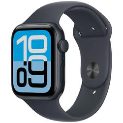 Apple Watch SE (2025), GPS, Carcasa Midnight Aluminium 40mm, Midnight Sport Band - S/M