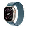Apple Watch Ultra 3, GPS + Cellular, Carcasa Natural Titanium 49mm, Light Blue Alpine Loop - Small