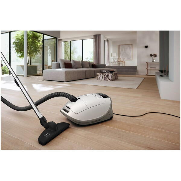 Miele VC Aspirator cu sac Miele Guard M1 Parquet Flex BRWS, 890 W, 4,5 l, 77 dB, Alb