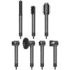 Uscator de par profesional iHunt Femme 7 în 1 HD4 Pro, 1300W, 3 viteze, 4 temperaturi, gri metalizat, 30.5x6.5x5.8cm, set 7 accesorii incluse