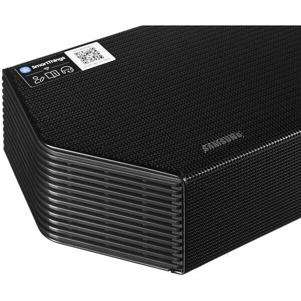 Soundbar Samsung HW-Q800F, 5.1.2, 400W, Bluetooth, Wi-Fi, Subwoofer wireless, Wireless Dolby Atmos, HDMI eARC, Negru