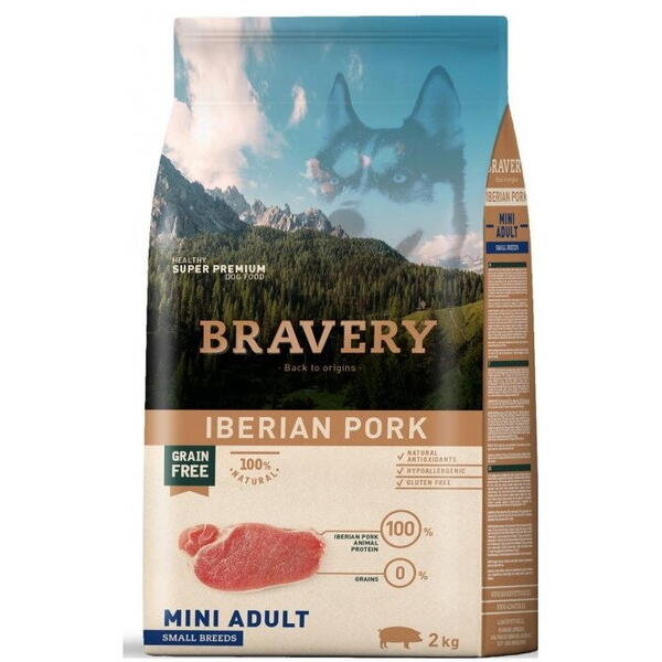 Bravery Mini Adult, Porc Iberic, 2kg